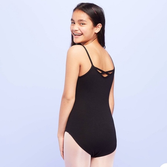 More Than Magic Girls Dance Cami Black Leotard - Picture 3 of 6